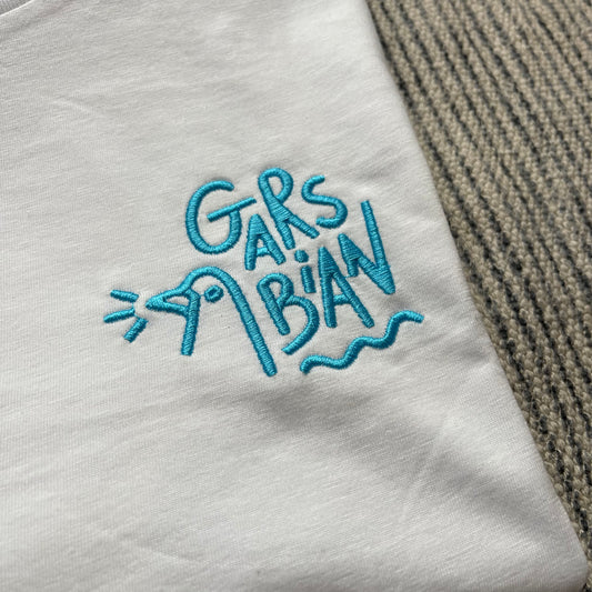 gars bian t shirt bleu glacier brodé